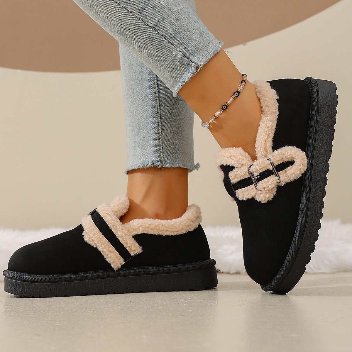 Bootara Women's BerryBirk Cozy Clogs – Retro Faux Fur Platform Snow Boots (US 5–9)