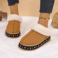 Faux Fur Lined Platform Ankle Boots