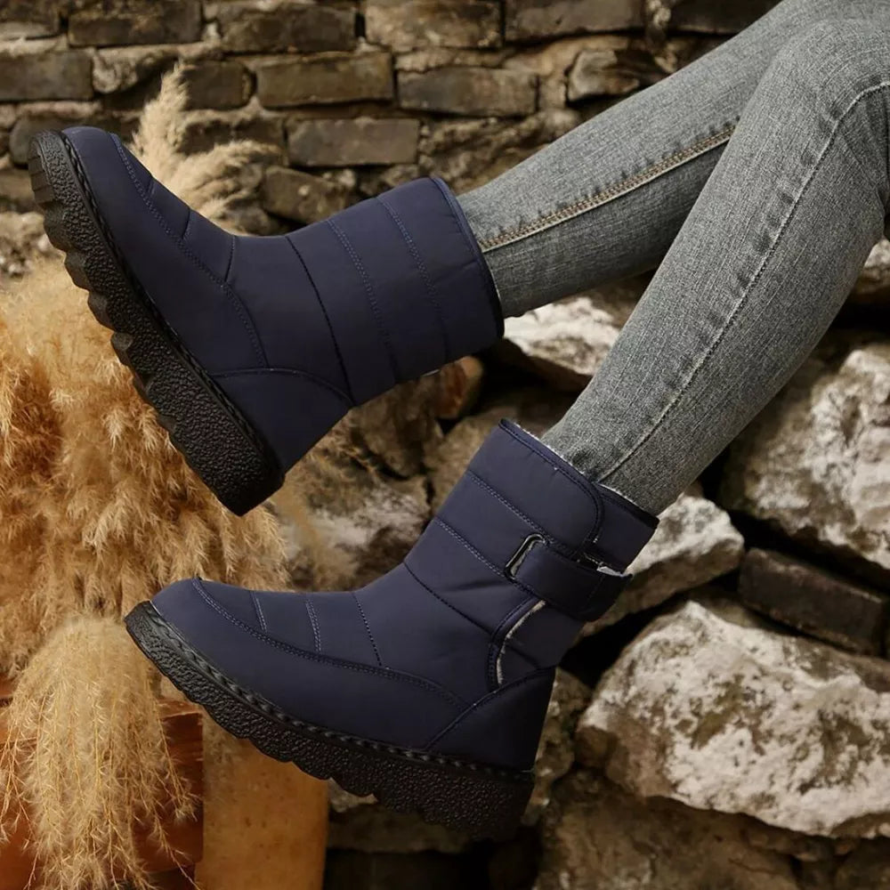 Quilted Round Toe Platform Footwear
