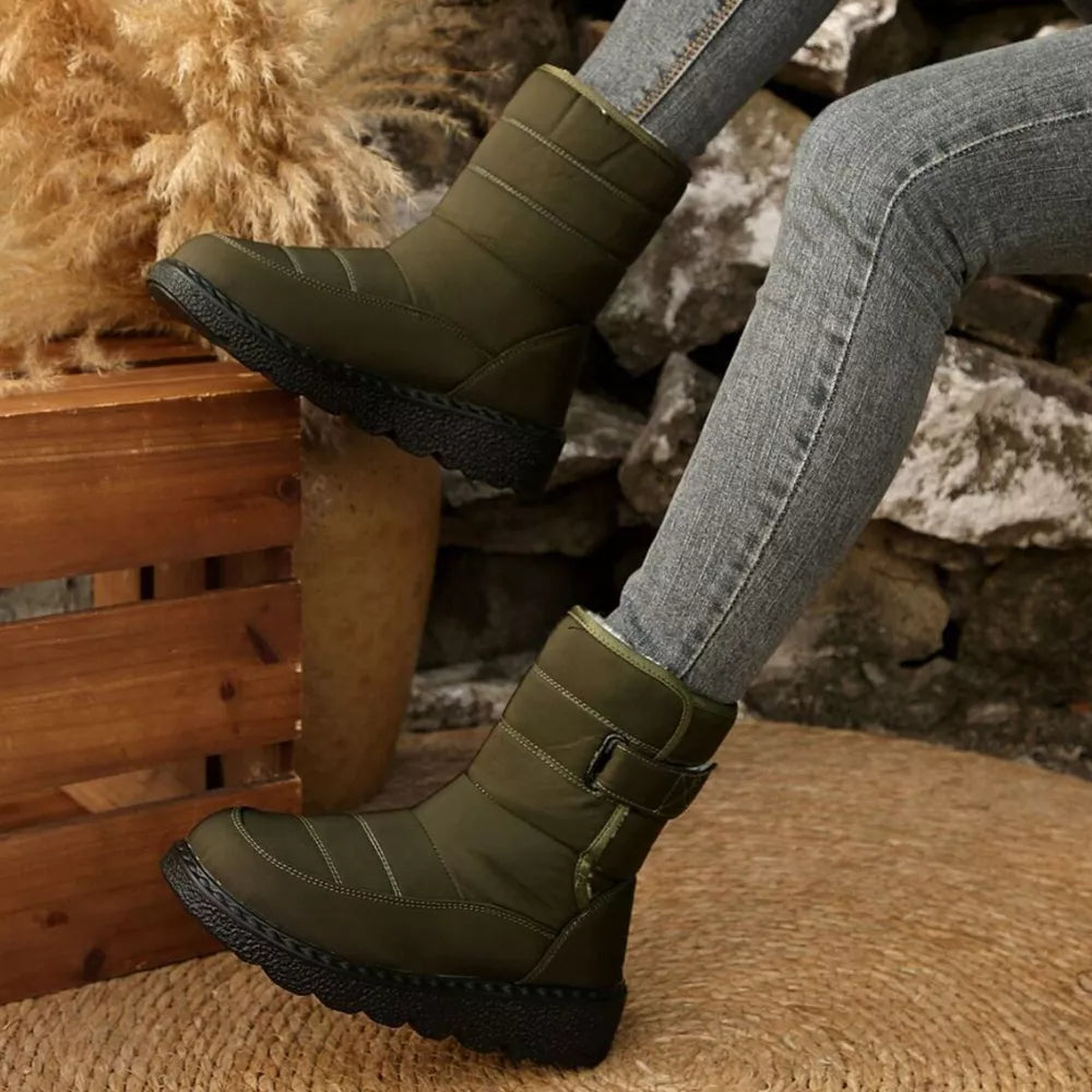 Quilted Round Toe Platform Footwear