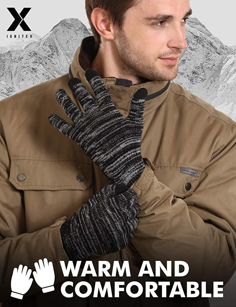 Touch Screen Winter Knit Gloves - Lightweight & Warm Thermal Magic Tech Gloves for Texting, Running, Driving, Cycling