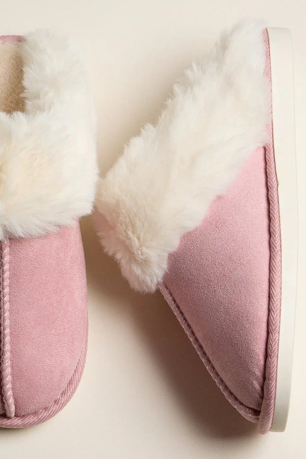 Faux Fur Suede Slippers