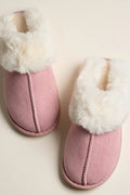 Faux Fur Suede Slippers